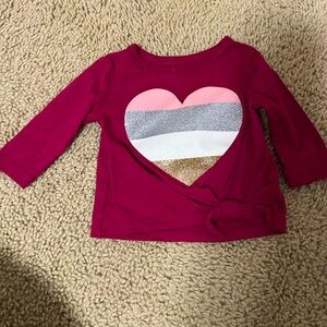 Carters 3 month girl long sleeve shirt with heart